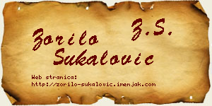 Zorilo Šukalović vizit kartica